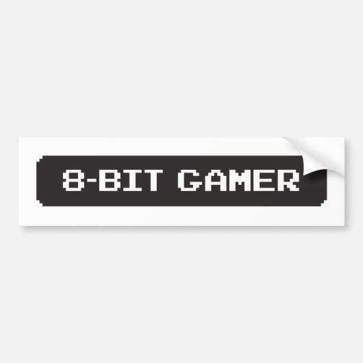 8-bits gamer-bumbersticker bumpersticker (Voorkant)