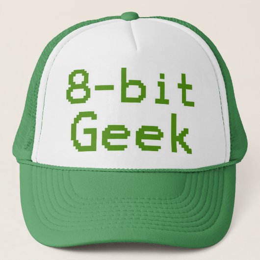 8-bits Geek Humoureuze Nerd Trucker Pet (Voorkant)