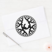 8-bits grijze code roterende encoder ronde sticker (Envelop)