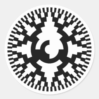 8-bits grijze code roterende encoder ronde sticker