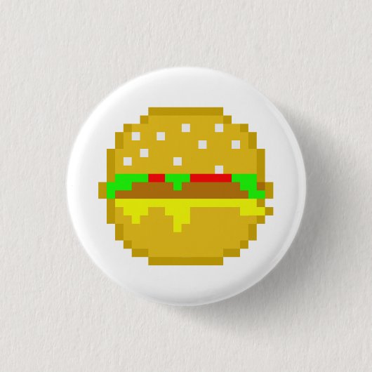 8-bits Hamburger Ronde Button 3,2 Cm (Voorkant)