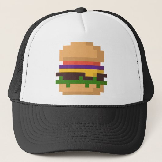 8-bits hamburgerpet trucker pet (Voorkant)