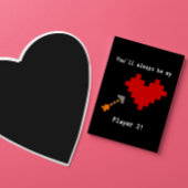 8-bits hart en pijlspeler twee liefde kaart