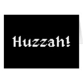 8-bits Huzzah! Wenskaart (Voorkant Horizontaal)