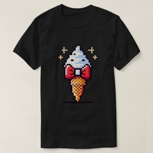 8-bits ijselegantie: Dapper dessertontwerp T-shirt (Design voorkant)