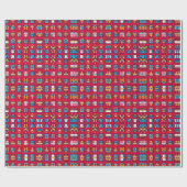 8-bits kerstcadeau cadeaupapier (Vlak)