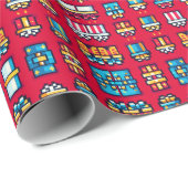 8-bits kerstcadeau cadeaupapier (Rol Hoek)