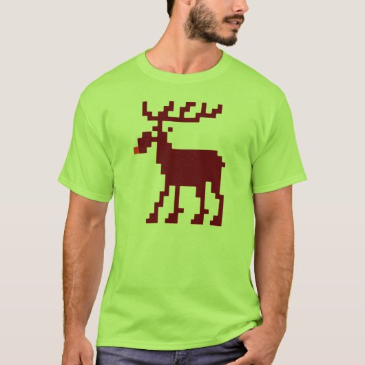 8-bits kerstgamer Moose Shirt (Voorkant)