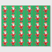 8-bits kerstman cadeaupapier (Vlak)