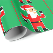 8-bits kerstman cadeaupapier (Rol Hoek)