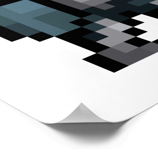 8-bits Knight Pixel Art Poster (Hoek)