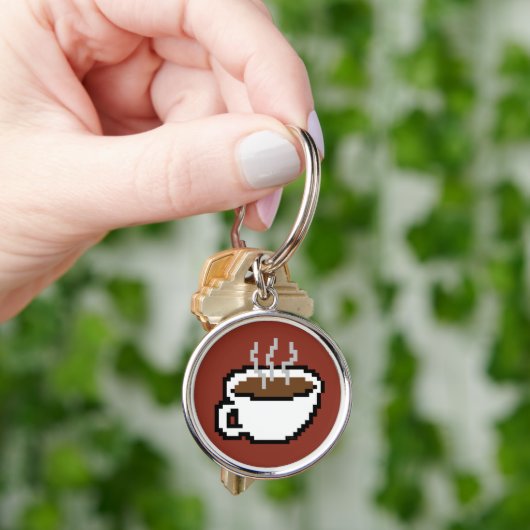 8-bits koffie-Sleutelhanger Sleutelhanger (Hand)