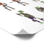 8-bits Mini Zombie Apocalypse Pixel Art Poster (Hoek)