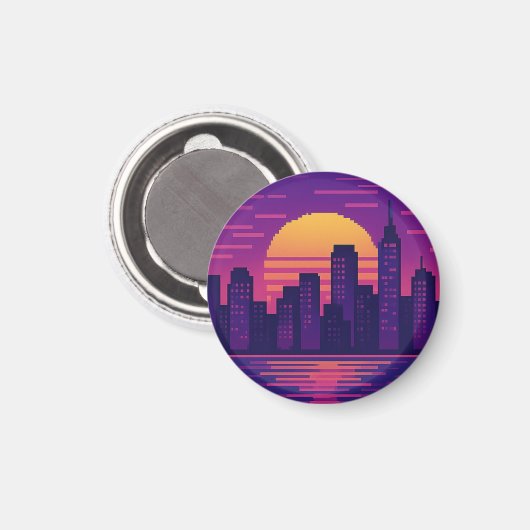 8-bits neonstadspasje magneet (Voorkant / Achterkant)