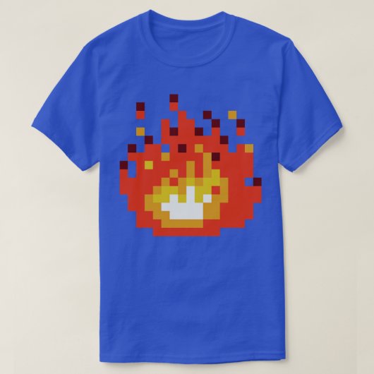 8-bits Oranje brand T-shirt (Design voorkant)
