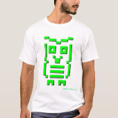 8-bits Owl (digitaal groen) T-shirt (Voorkant)