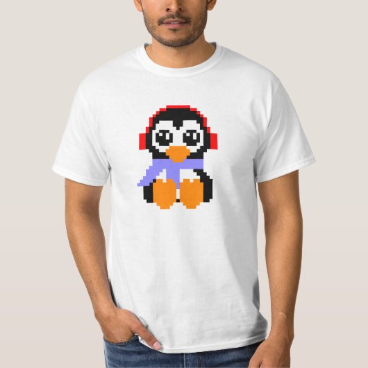8-bits Penguin T-shirt (Voorkant)