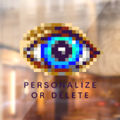 8-bits Pixel Art Eye Creepy Digital die je bekijkt Raamsticker (Vel 2)