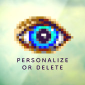 8-bits Pixel Art Eye Creepy Digital die je bekijkt Raamsticker (Vel 3)