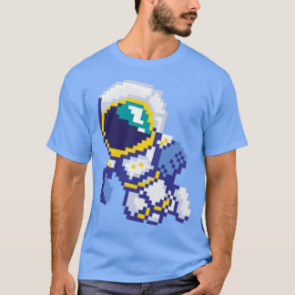 8-bits Pixel Astronaut Space Galaxy Science Retro  T-shirt