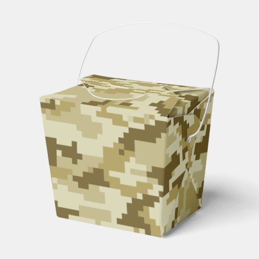 8-bits Pixel Digital Desert Camouflage / Camo Bedankdoosjes (Voorkant Zijde)