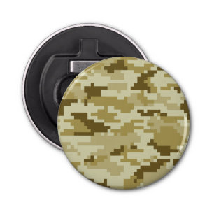 8-bits Pixel Digital Desert Camouflage / Camo Button Flesopener