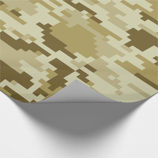 8-bits Pixel Digital Desert Camouflage / Camo Cadeaupapier (Hoek)