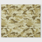 8-bits Pixel Digital Desert Camouflage / Camo Cadeaupapier (Vlak)