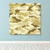 8-bits Pixel Digital Desert Camouflage / Camo Canvas Afdruk (Insitu (Houten vloer))
