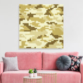 8-bits Pixel Digital Desert Camouflage / Camo Canvas Afdruk (Insitu (Woonkamer))