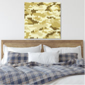 8-bits Pixel Digital Desert Camouflage / Camo Canvas Afdruk (Insitu (Slaapkamer))