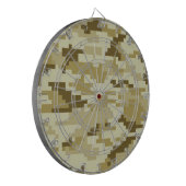 8-bits Pixel Digital Desert Camouflage / Camo Dartbord (Voorkant Links)