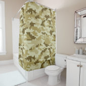 8-bits Pixel Digital Desert Camouflage / Camo Douchegordijn (In situ)