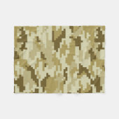 8-bits Pixel Digital Desert Camouflage / Camo Fleece Deken (Voorkant (Horizontaal))