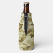 8-bits Pixel Digital Desert Camouflage / Camo Flesjeskoeler (Fles Achterkant)