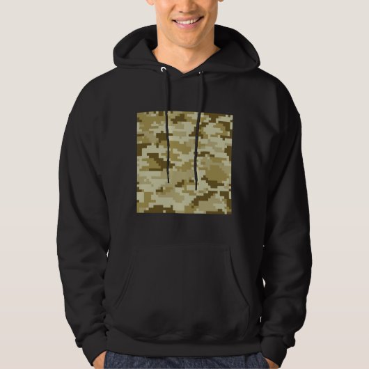 8-bits Pixel Digital Desert Camouflage / Camo Hoodie (Voorkant)