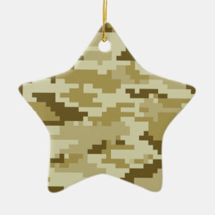8-bits Pixel Digital Desert Camouflage / Camo Keramisch Ornament