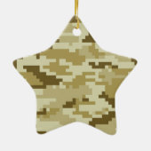 8-bits Pixel Digital Desert Camouflage / Camo Keramisch Ornament (Achterkant)
