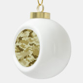 8-bits Pixel Digital Desert Camouflage / Camo Keramische Bal Ornament (Rechts)
