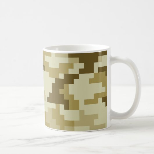 8-bits Pixel Digital Desert Camouflage / Camo Koffiemok (Rechts)