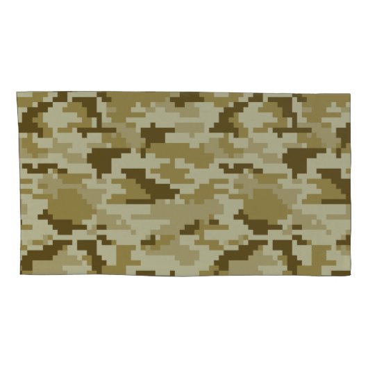 8-bits Pixel Digital Desert Camouflage / Camo Kussensloop (Achterkant-Rechts)