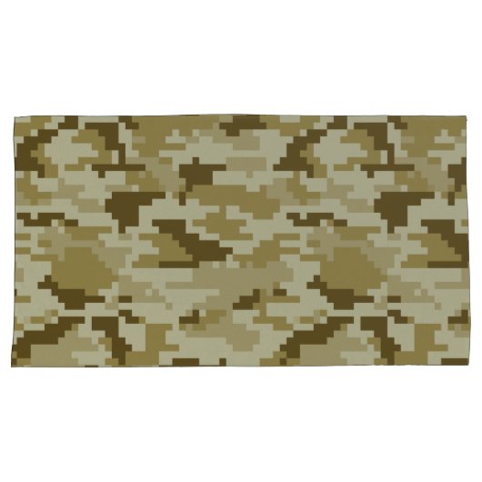 8-bits Pixel Digital Desert Camouflage / Camo Kussensloop (Voorkant-Rechts)