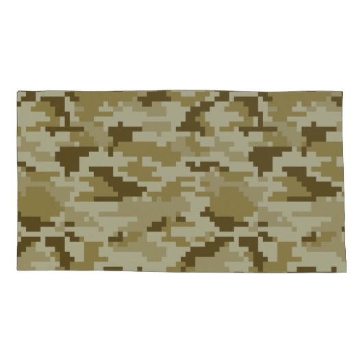 8-bits Pixel Digital Desert Camouflage / Camo Kussensloop (Achterkant-Links)