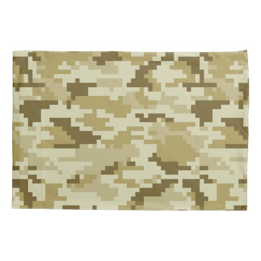 8-bits Pixel Digital Desert Camouflage / Camo Kussensloop (Achterkant)