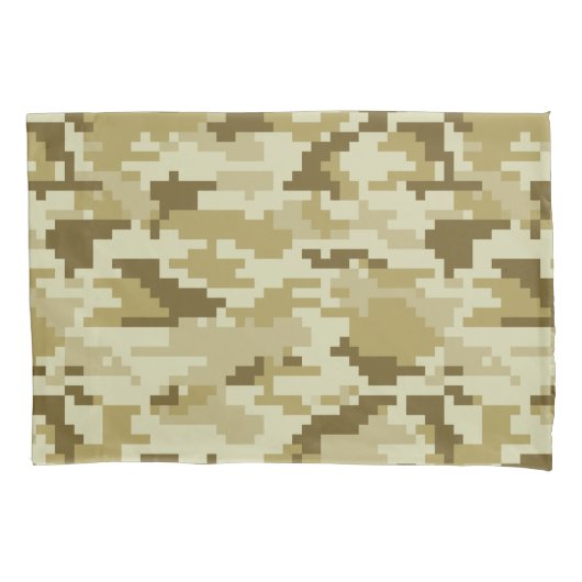8-bits Pixel Digital Desert Camouflage / Camo Kussensloop (Voorkant)