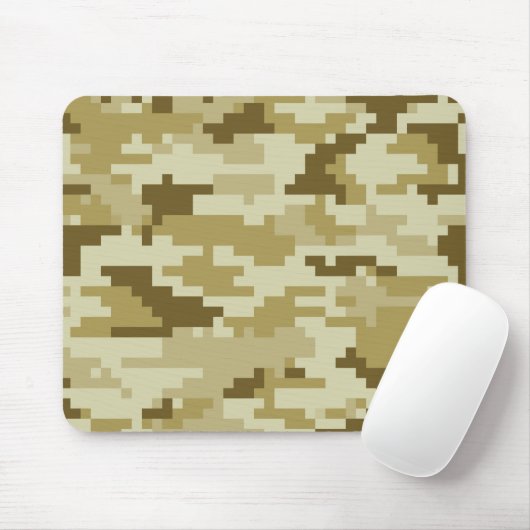 8-bits Pixel Digital Desert Camouflage / Camo Muismat (Met muis)