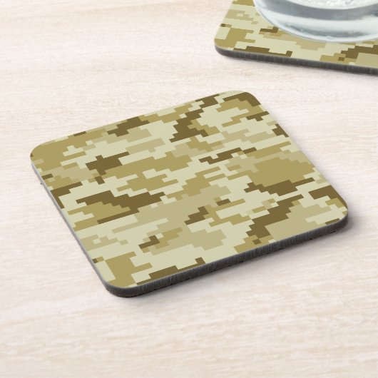 8-bits Pixel Digital Desert Camouflage / Camo Onderzetter (Linkerzijde)
