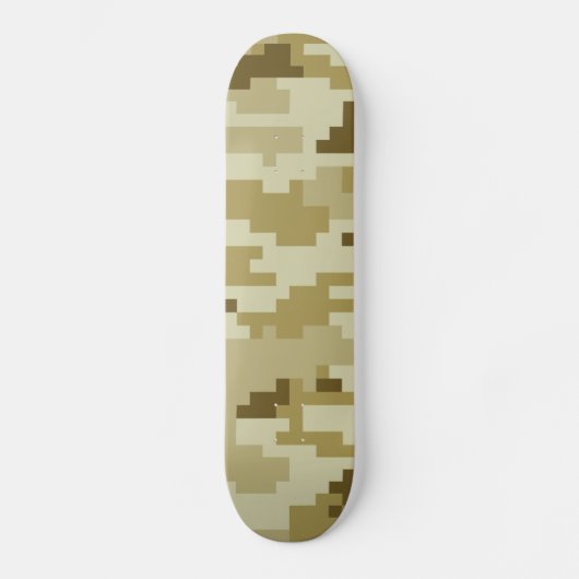 8-bits Pixel Digital Desert Camouflage / Camo Persoonlijk Skateboard (Voorkant)