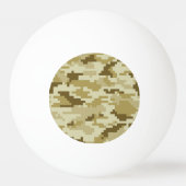 8-bits Pixel Digital Desert Camouflage / Camo Pingpongbal (Achterkant)