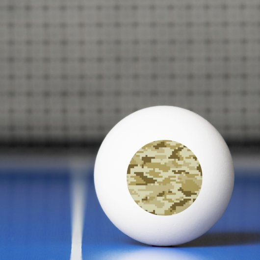 8-bits Pixel Digital Desert Camouflage / Camo Pingpongbal (Net)